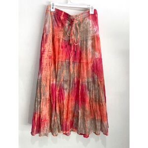 Cato maxi skirt legering flare tie dye colorful beach summer vacation women L